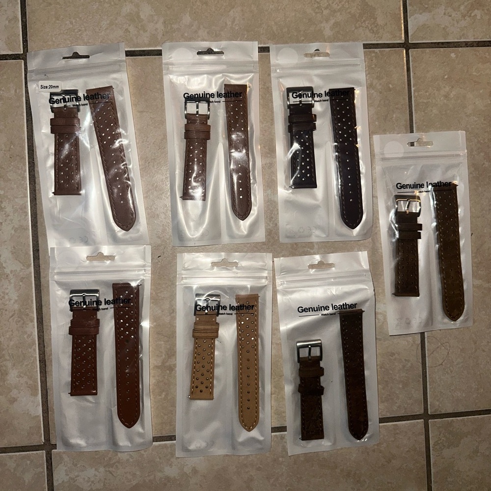 Genuine Leather 20mm Watch Strap